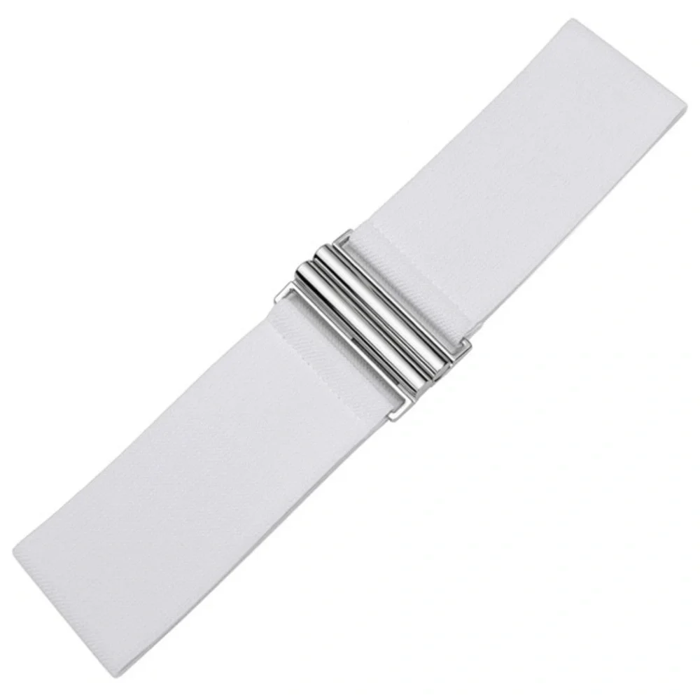 White Elastic Stretch Belt!